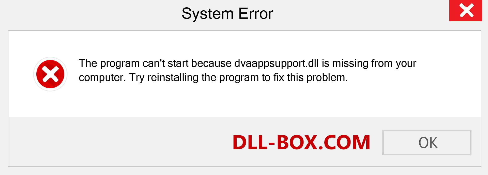  dvaappsupport.dll file is missing?. Download for Windows 7, 8, 10 - Fix  dvaappsupport dll Missing Error on Windows, photos, images